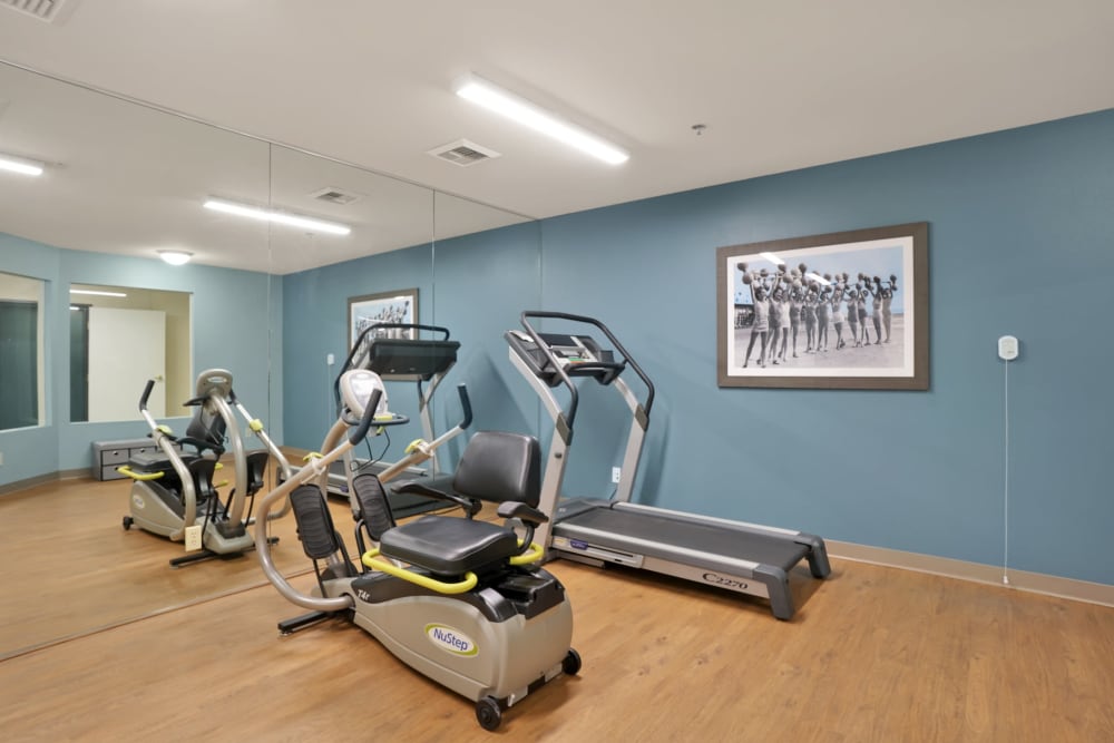 Exercise room of Mountlake Terrace Plaza in Mountlake Terrace, Washington