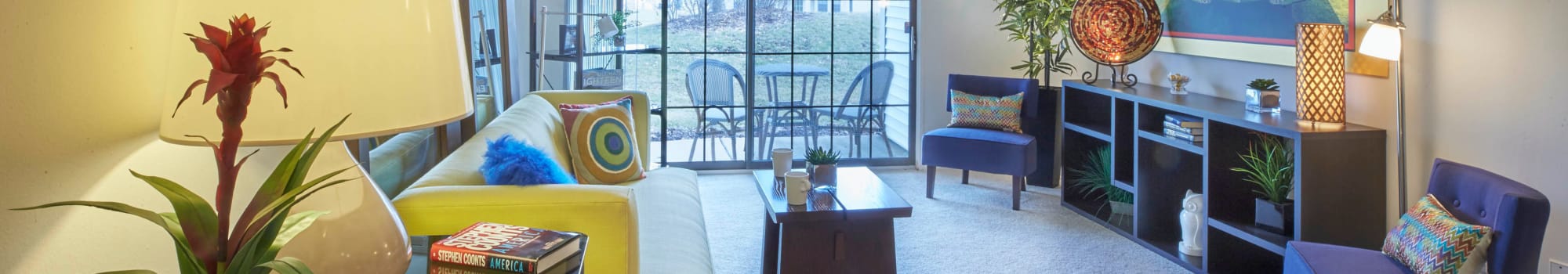 Living room in model home at Muirwood in Farmington Hills, Michigan