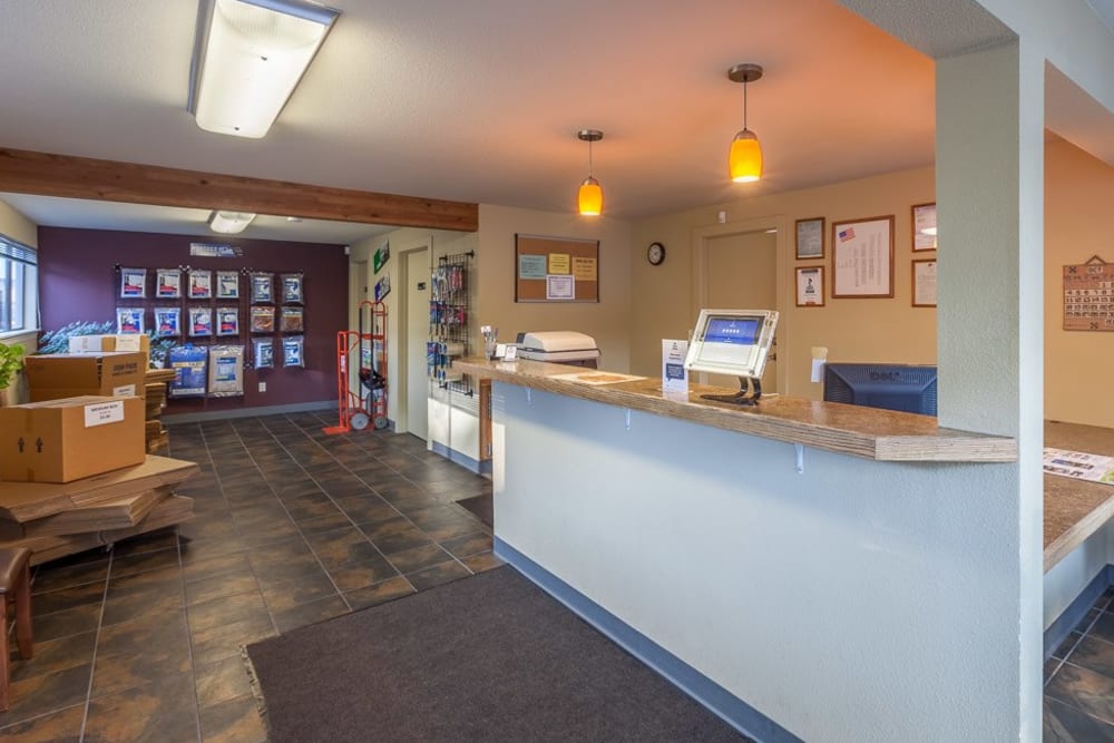 Front office at Safe Store Self Storage in Lakewood, Washington.