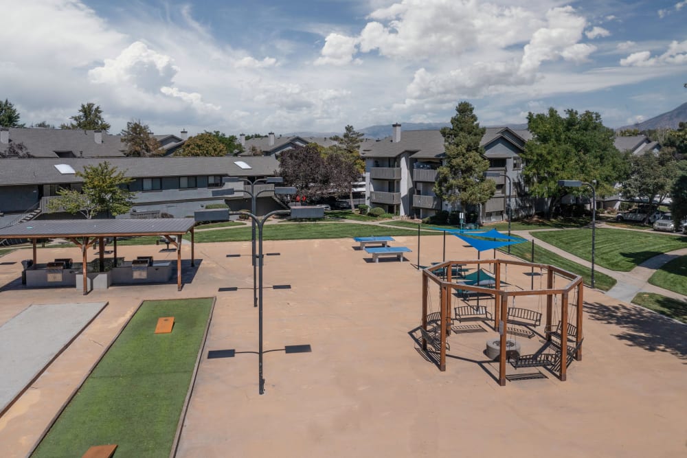 Exterior grounds at Springs of Country Woods Apartments in Midvale, Utah