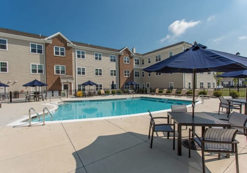 Swimming pool at The Marquis at the Woods in Webster, New York