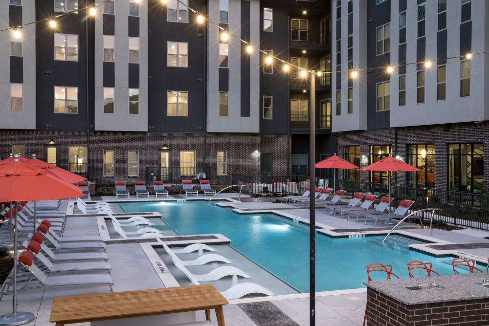 Poolside view at The ReVe in Garland, Texas