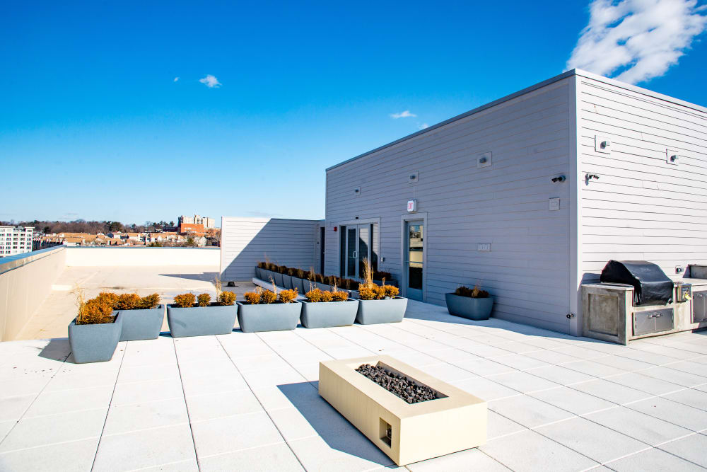 Roof top patio at Bedford Hall