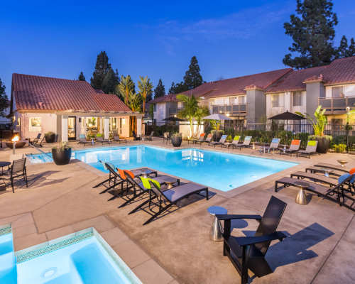 Swimming pool at Sedona Apartment Homes, Placentia, California