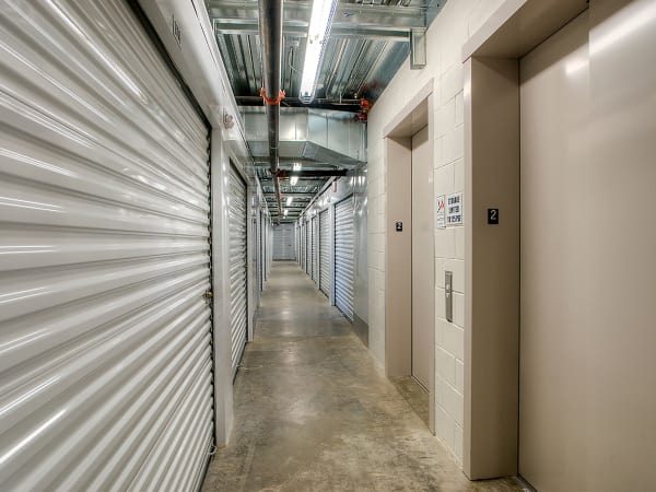 Hallway of units at StorQuest Self Storage in Portland, Oregon