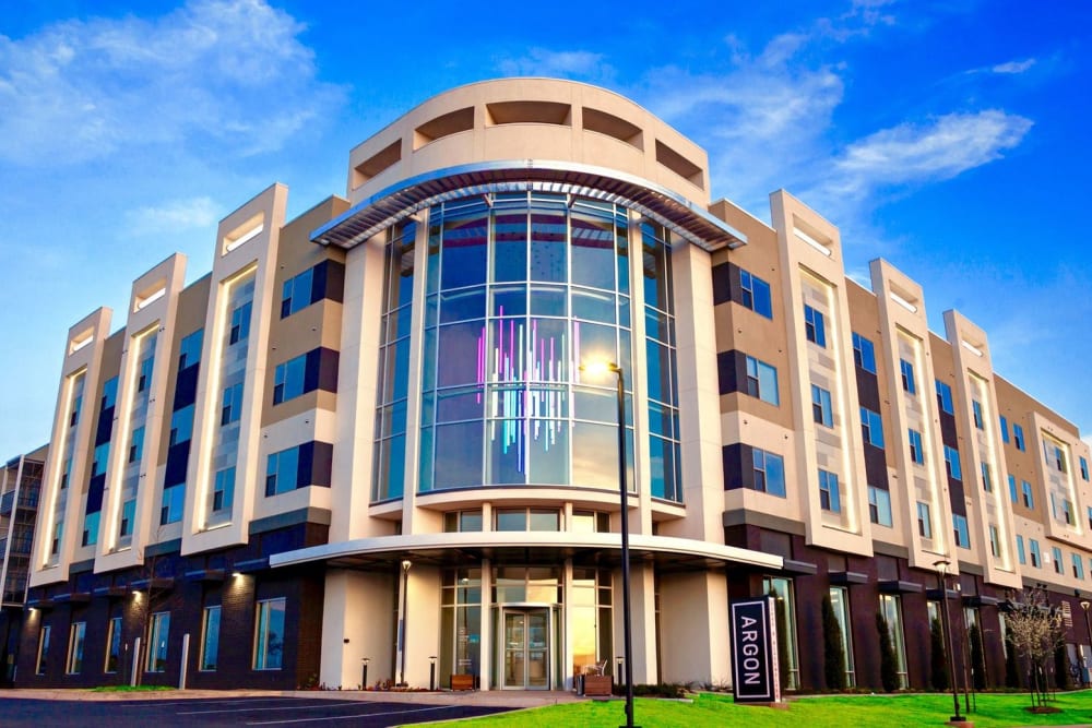 Front exterior of apartments at Argon in Oklahoma City, Oklahoma