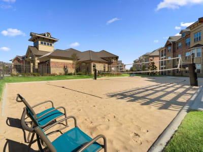 Community volleyball court at Auberge of Burleson in Burleson, Texas
