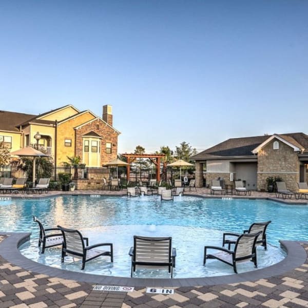 Resort style pool at Waterstone at Cinco Ranch in Katy, Texas