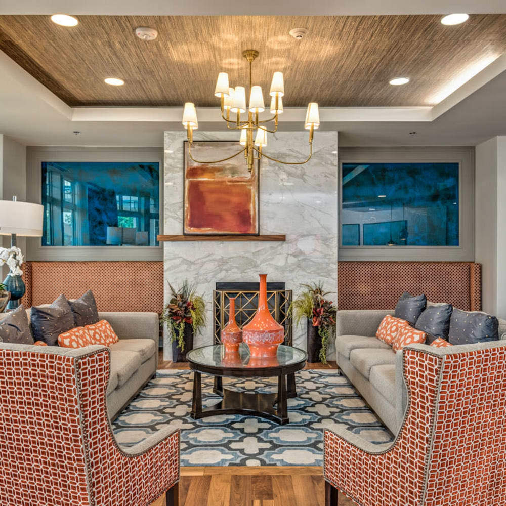 Lounge area at Anthology of Clayton View in Saint Louis, Missouri