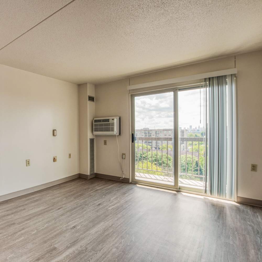 Living room at Village Center in Detroit, Michigan