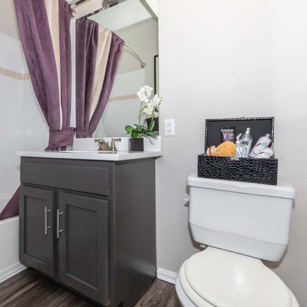 Bathroom with vanity unit at The Dakota at Governors Ranch in Littleton,Colorado