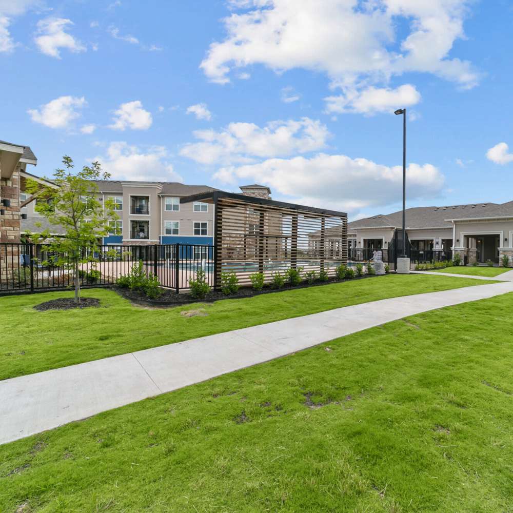 Dog park at Cross Timbers Apartments in Greenville, Texas