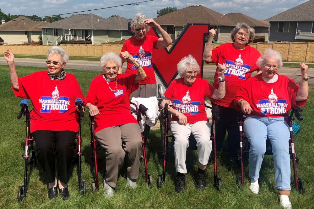 Residents together for a cause at Glenwood Place in Marshalltown, Iowa.