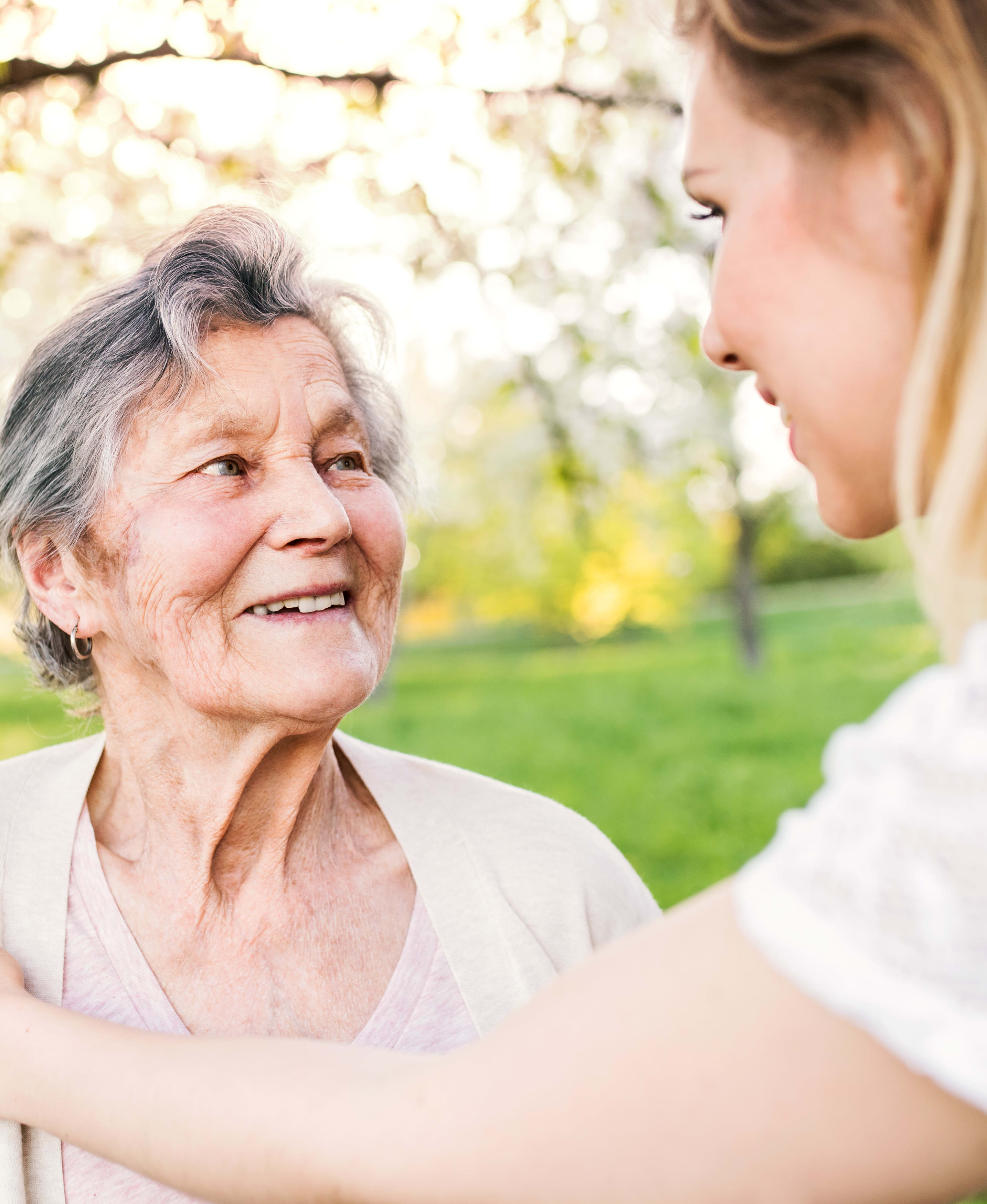Senior smiling at Cottonwood Creek in Salt Lake City, Utah