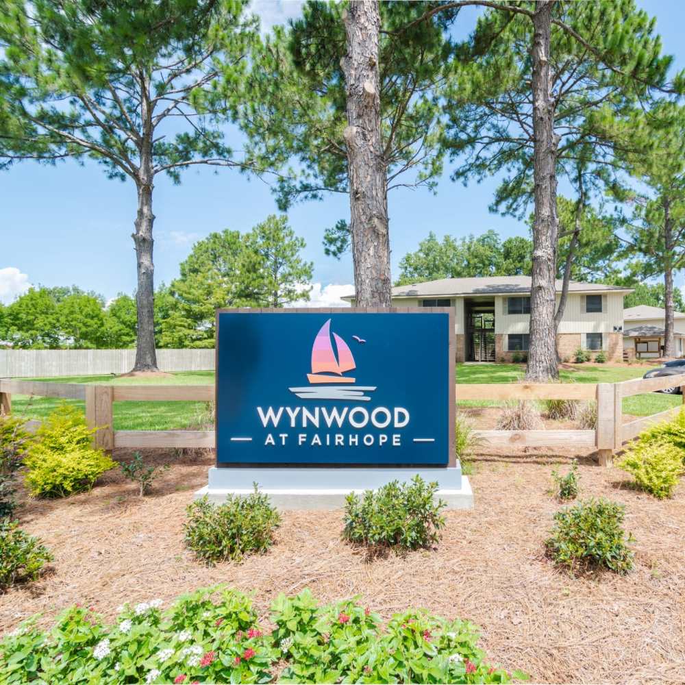 Signage at Wynwood at Fairhope in Fairhope, Alabama