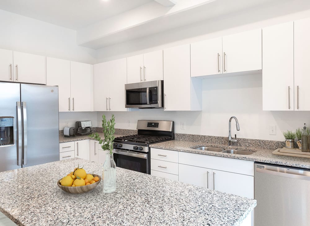 Luxury Kitchen with White Cabinets at The Hardison in Salt Lake City, Utah