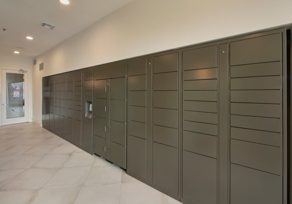 Mail room at Orleans at Fannin Station in Houston, Texas