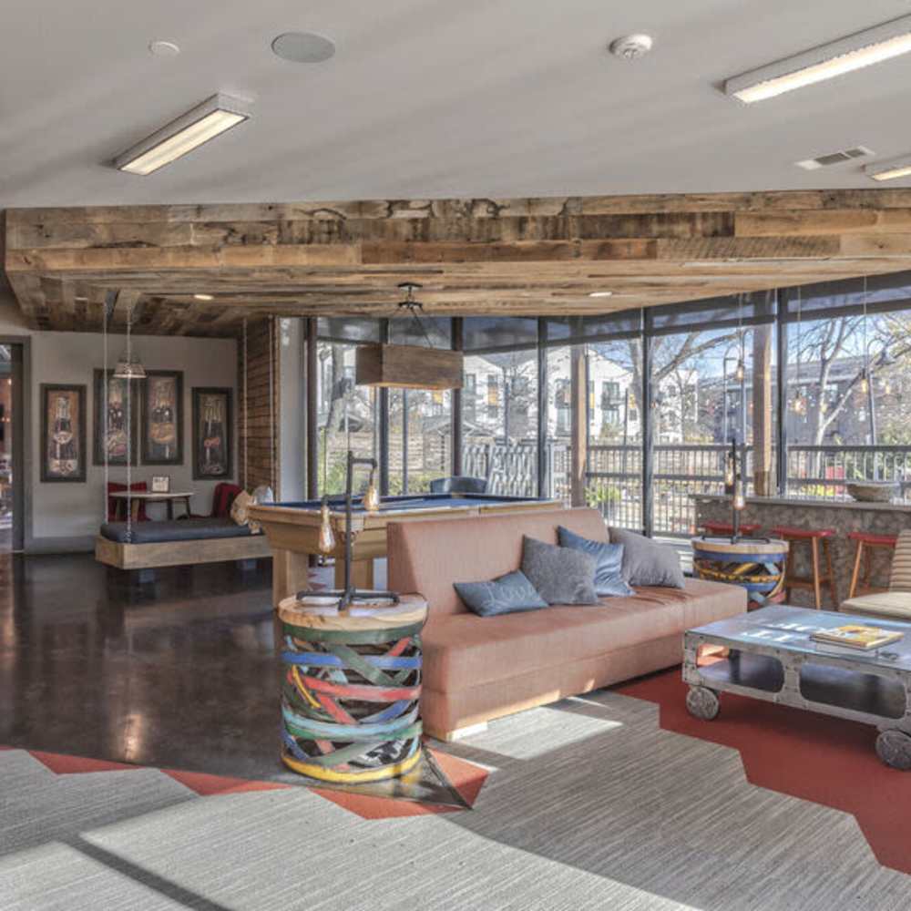 Community clubhouse at Pike West Commerce in Dallas, Texas