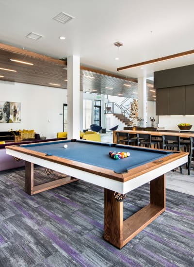 Billiards table at Elevate in Englewood, Colorado