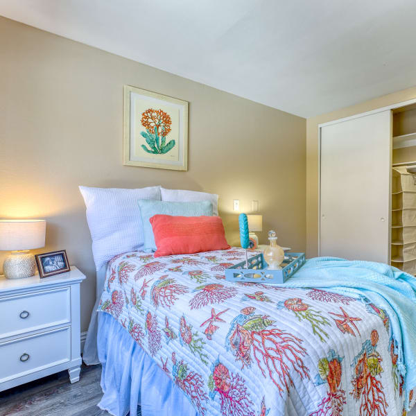Spacious bedroom at Alta Vista Senior Living in Vista, California.