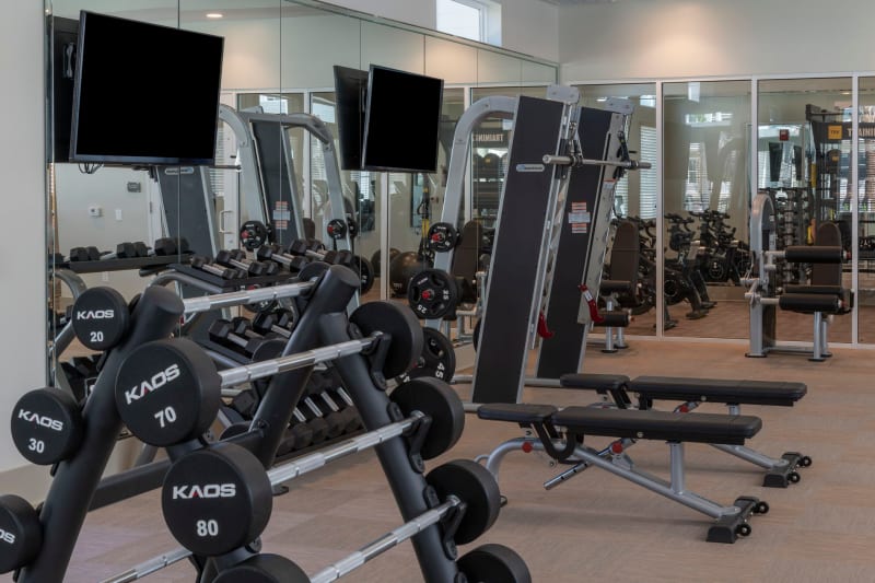 Full state of the art fitness area for residents at Reunion at 400 in Kissimmee, Florida