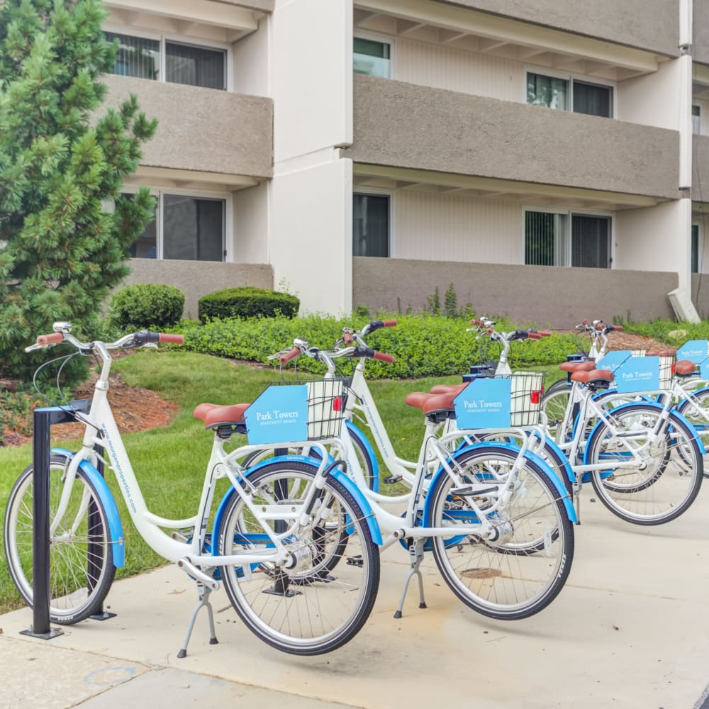 Bike share program at Park Towers Apartments in Richton Park, Illinois