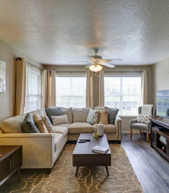 Couch in the living room at The Reserve at Kanapaha in Gainesville, Florida