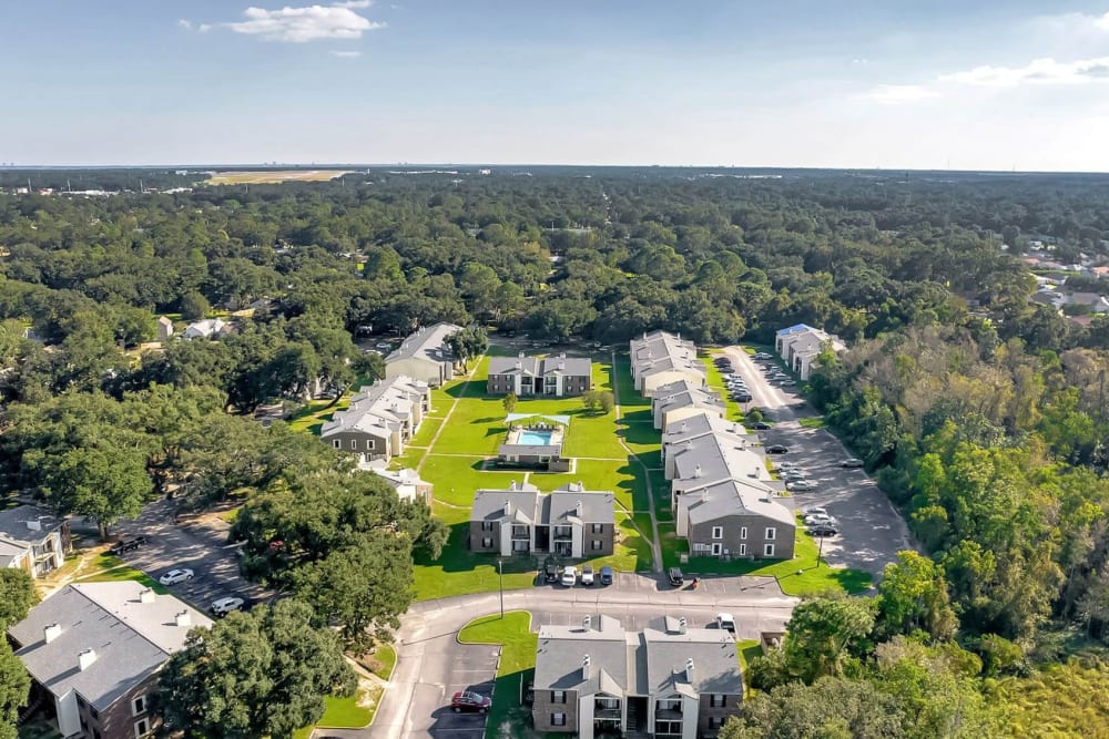 Aerial view at The Emory in Pensacola, Florida