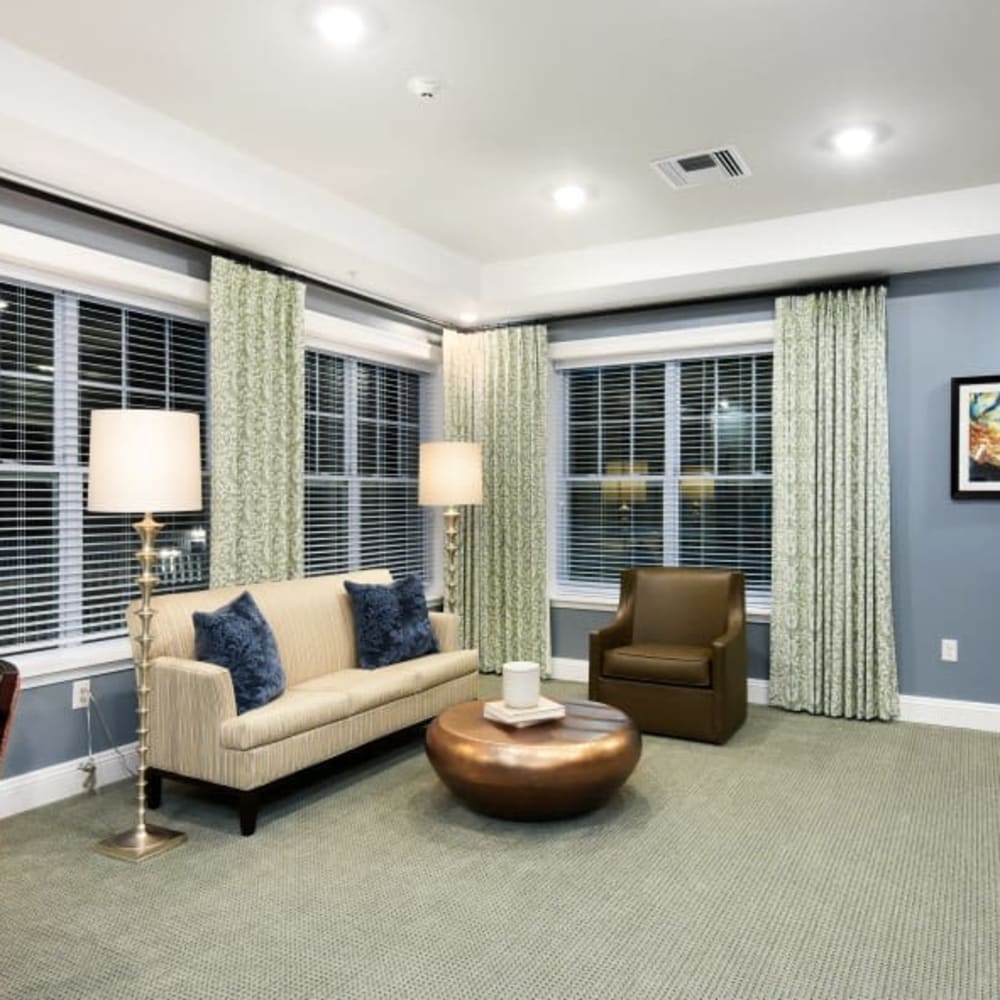 Lounge seating area at Anthology of Rochester Hills in Rochester Hills, Michigan