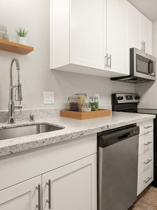 Kitchen area at Oak and Iron in Walnut Creek, California