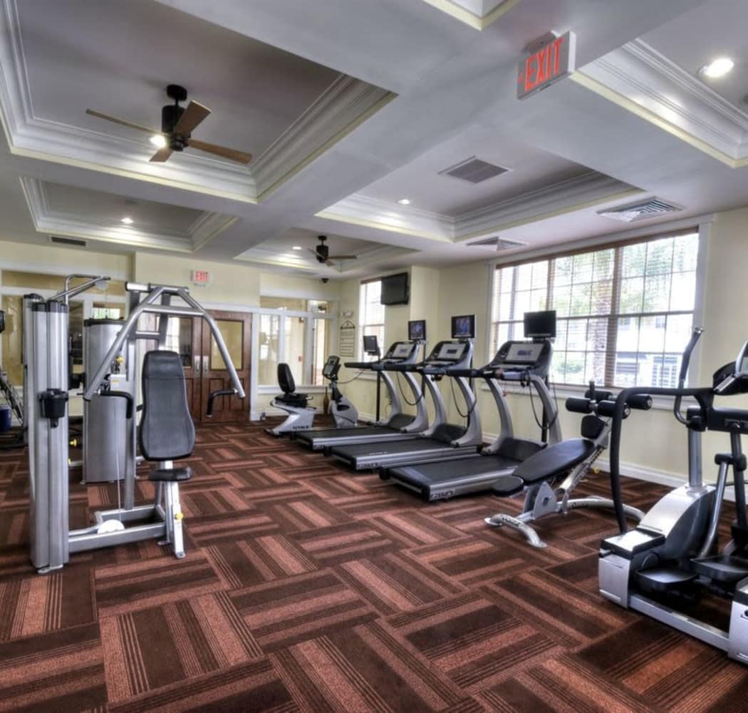 Fitness center at Luxe at 1820 in Tampa, Florida