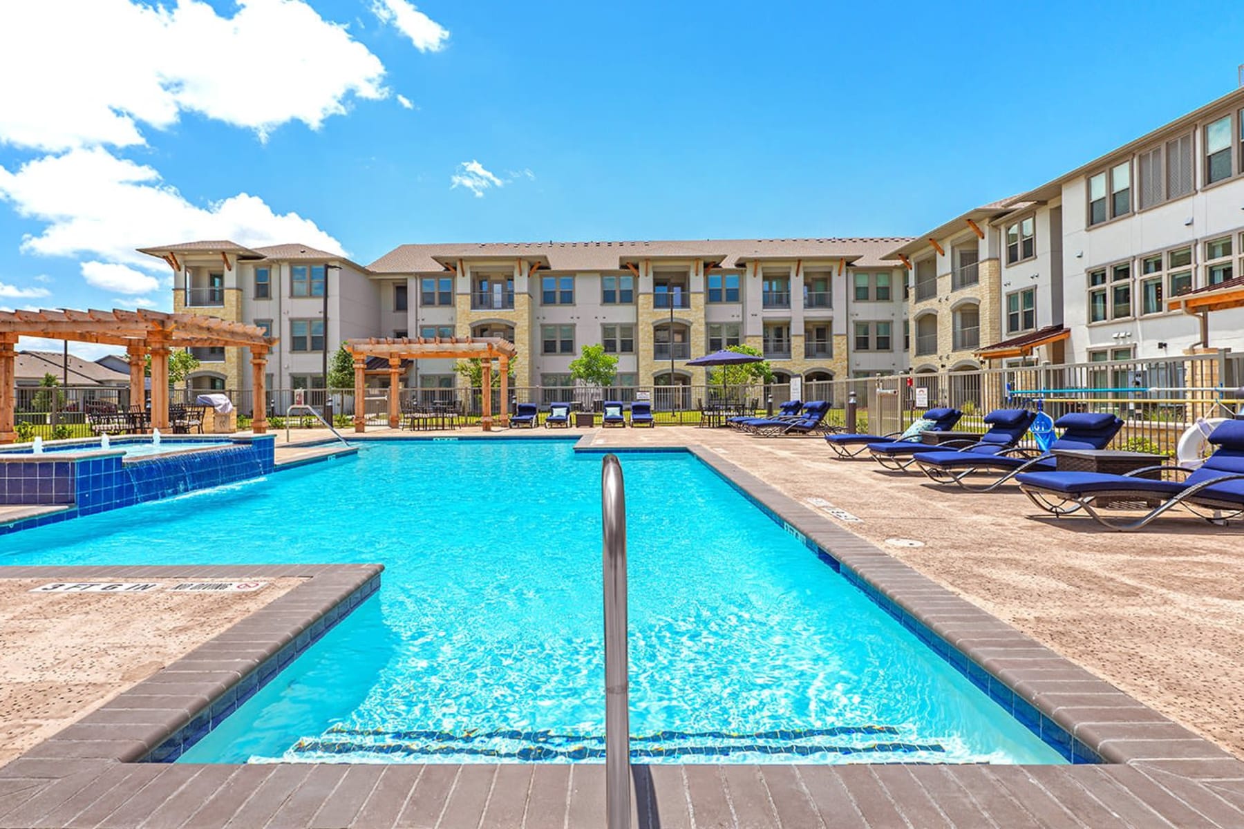 Luxury swimming pool at The Preserve at Gateway in Forney, Texas