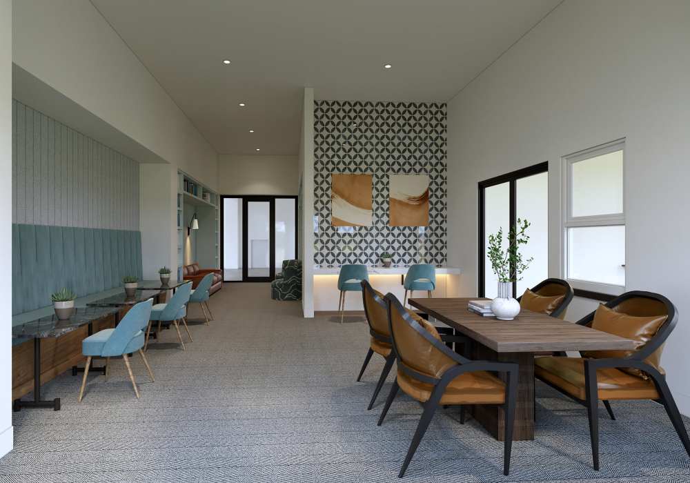Co-working space at Silo Creek Apartments in Lafayette, Louisiana