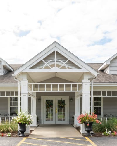 Exterior of building at Trustwell Living at Kingsbury Place in Defiance, Ohio