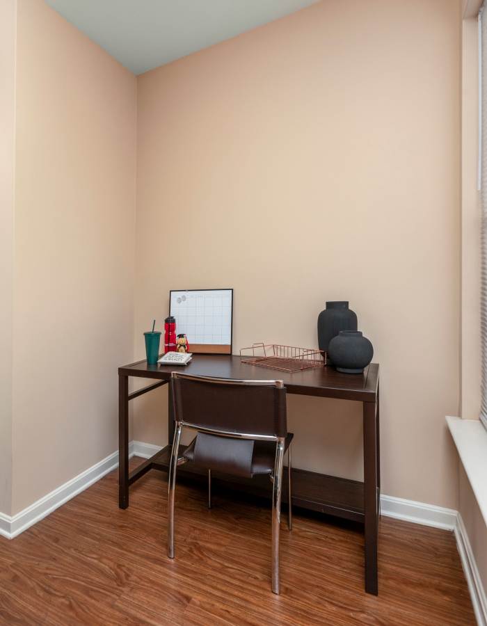 Study desk at Mazza Grandmarc in College Park, Maryland