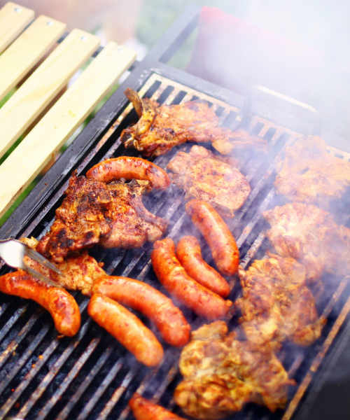 Barbeque area at Prior Farms in Madison, Georgia