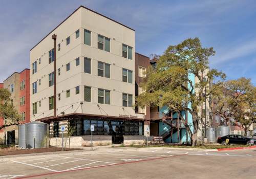 Community exterior at Homestead Oaks Apartments in Austin, Texas