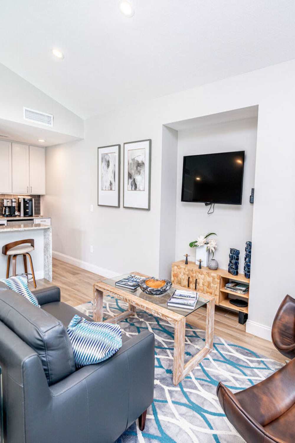 Living room at Green Tree Place in Houston, Texas