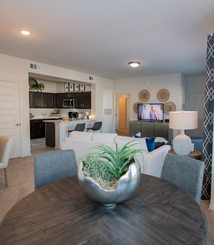 Dining area at Center 301 Apartments in Belton, Missouri