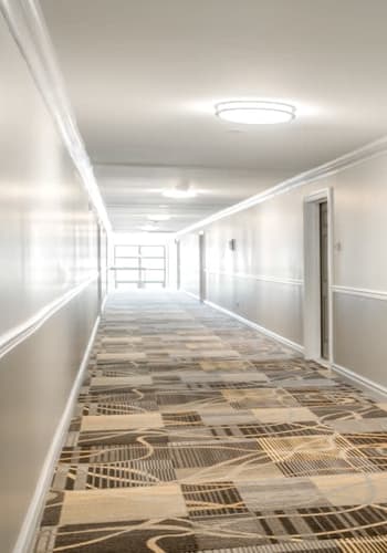 Hallway at North Hills Apartments in Colonia, New Jersey