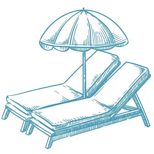Pool chairs sketch at Goldelm at Bennett Park in Bradenton, Florida