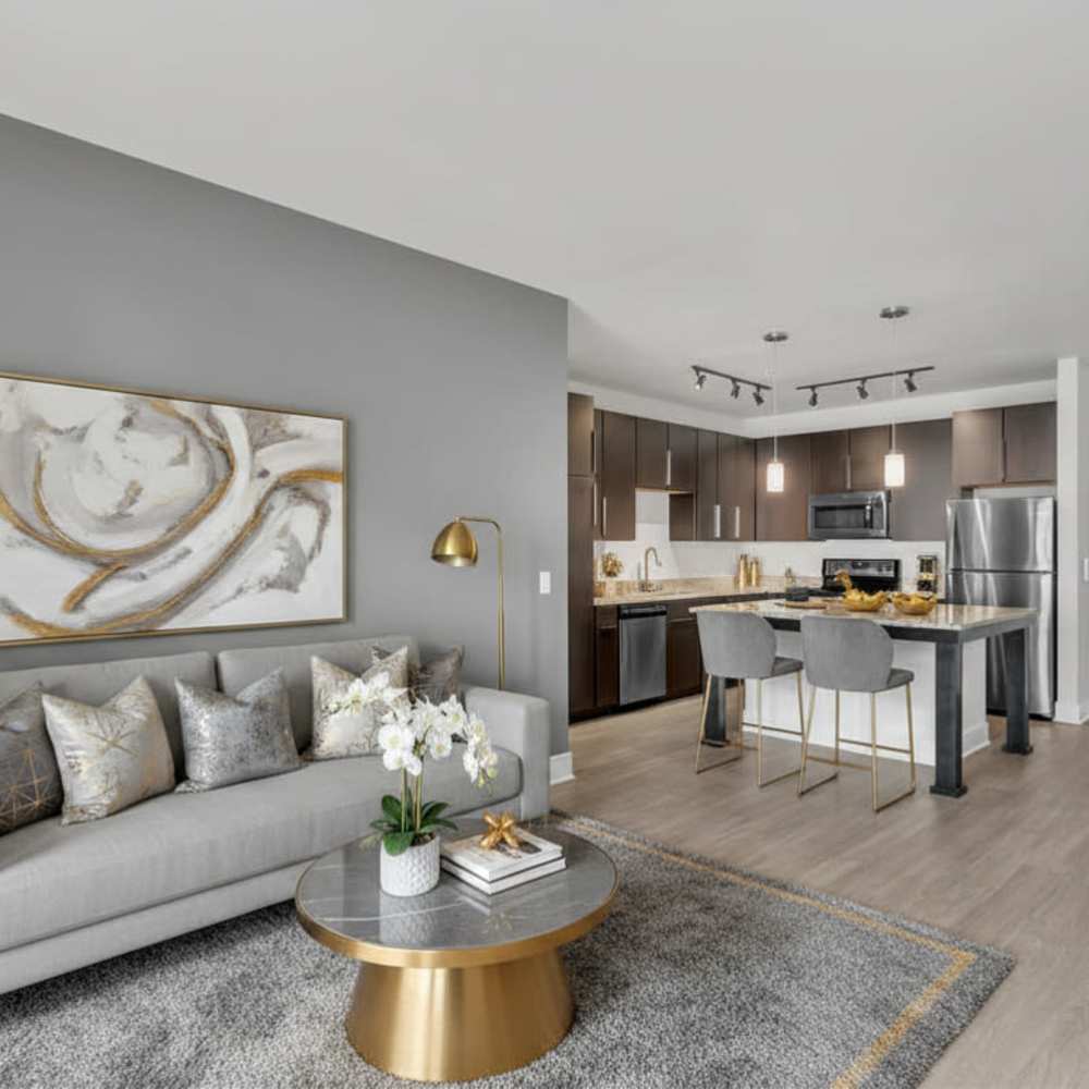 Living area at Lofts2 in Kenosha, Wisconsin