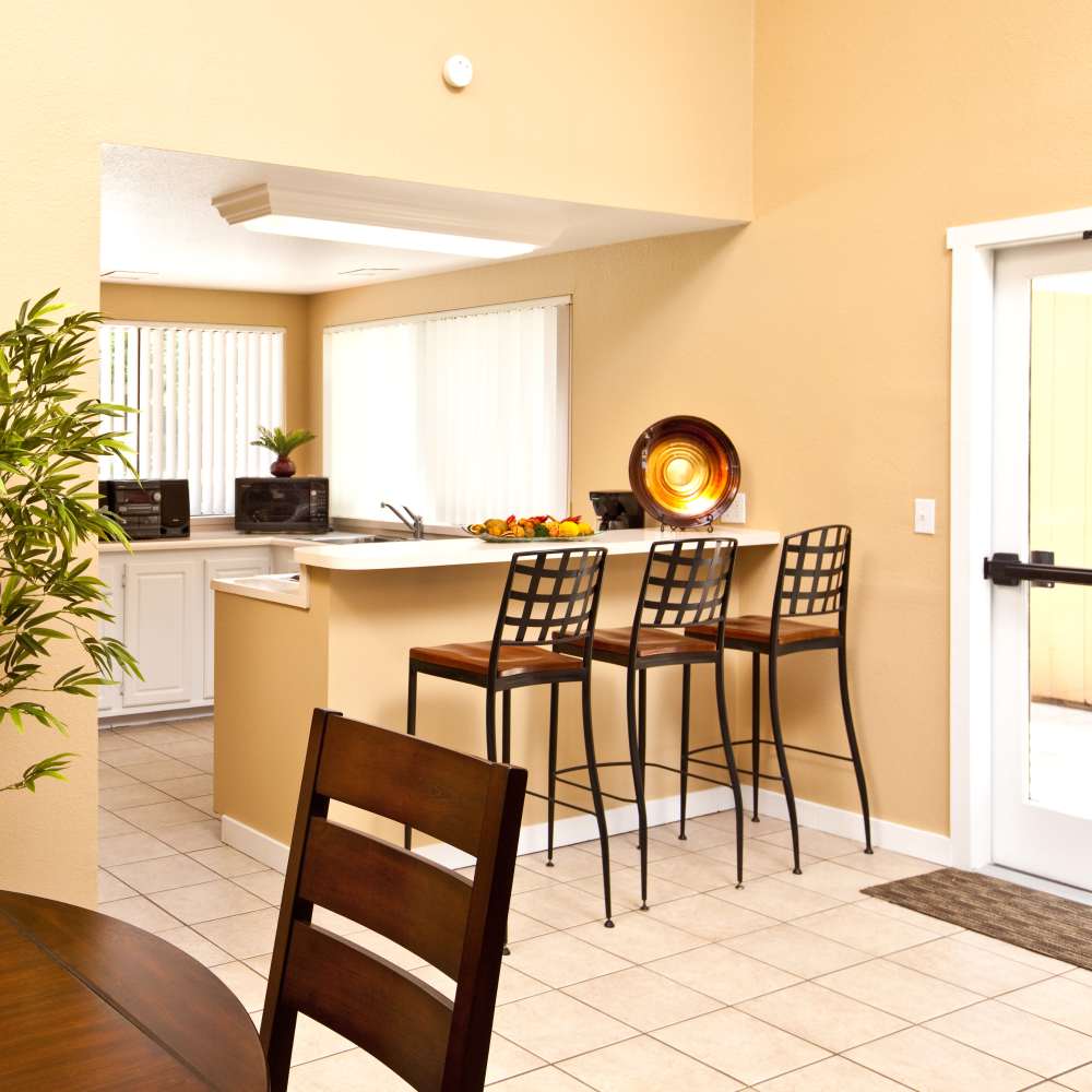 Breakfast bar at Forest Glen in Lake Forest,California