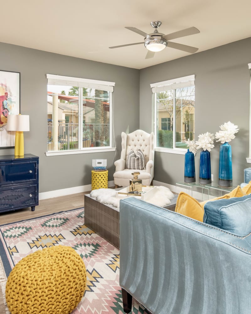 A spacious and colorful apartment at Volta on Broadway, Tempe, Arizona