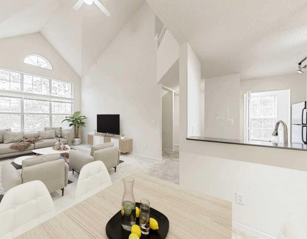 Kitchen Area with an open concept floor plans at Vista Point Apartments in Wappingers Falls, New York