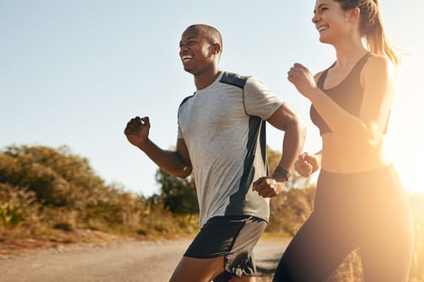Friends jogging near Avilla Grace in Chandler, Arizona