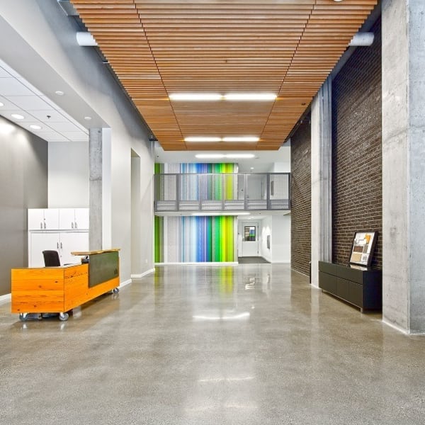 Lobby area at The Nolo at Stadium Place in Seattle, Washington