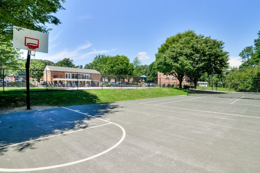 Basket ball court at The Preserve at Owings Crossing Apartment Homes in Reisterstown, Maryland