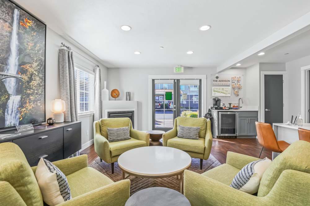 The community center/office at The Addison Apartments in Vancouver, Washington