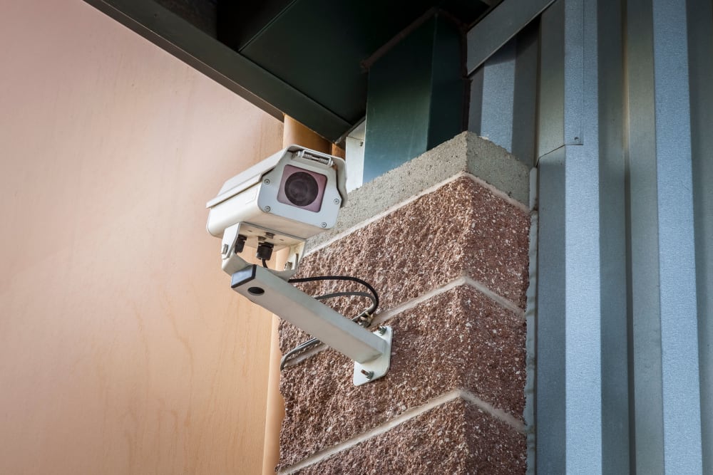 Security camera at Bel-Red Storage in Bellevue, Washington.
